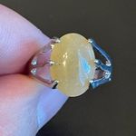 Yellow aventurine S925 silver women ring size 7.5 Photo 4
