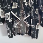 Peter Popovich Vintage Black & White Graphic Open Blazer 16 Photo 3