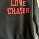 ZARA  Pulse Women’s Love‎ Chaser Black Red Sweatshirt Size Large Photo 4