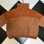 Varley Willard Half-Zip Knit Pullover Sweater in Caramel Café Brown Burnt Sienna Photo 10