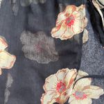 Free People Black and Yellow Sheer Tie Front Blouse Sz Small Photo 2