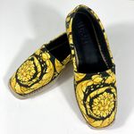Versace NWB Barocco Print Espadrille 37.5EU in Nero Photo 9