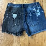 CAbi  Two-Tone Distressed Jean Shorts Photo 1