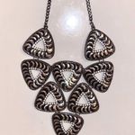 Amrita Singh Noho triangle statement necklace. Black/ silver with crystals. NWT. Photo 1