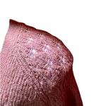 Lane Bryant  2X Plus Pink Knit Lace Detail V Neck Puff Sleeve Cardigan Sweater Photo 4