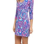 Lilly Pulitzer  CLARKE V-NECK FRENCH TERRY DRESS Brewster Blue Reel Me S Photo 1