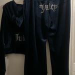 Juicy Couture - New Navy blue bling Velour Tracksuit Large Photo 1