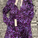 Topshop Purple Leopard Dress  Photo 0