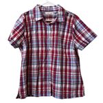 Breckenridge  Women’s Short Sleeve Button Down Shirt Size Large Lightweight City Photo 0