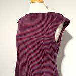 Gap Navy Blue Maroon Red Striped Stretchy Dress Photo 5