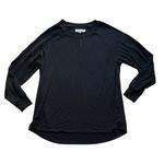 LAKE Pajama Night Shirt Top Womens Large Black Long Sleeve Lounge Casual Modal Photo 3