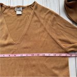 Chico's S Removable Neck Scarf English Toffee Brown Tie Neck Pullover Sweater Photo 8