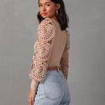 VICI  | Sophia Crochet Sleeve Sweater Top Photo 2