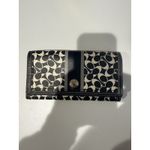 Coach VTG  Wallet Black White Chelsea Signature Stripe Leather Tri-Fold Wallet Y Photo 1