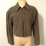 Amanda & Chelsea  Olive Cotton Bouclé Zip Bomber Jacket Size XS Photo 0