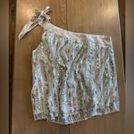 NWT Savanna Jane One Shoulder‎ Sequins Satin Trim Bow in Champagne Size 2X Gray Photo 2