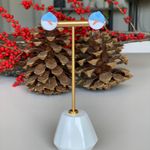 Handmade NWT snowman stud, Polymer Clay, Dangle,  Earrings, Christmas Gifts for her Photo 0