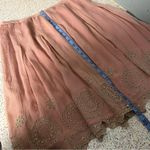 Tahari NWT  100% Silk Turtledove Floral Eyelet Swing Skirt Pink Women’s Size 8 Photo 7