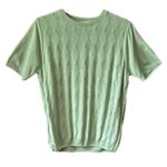 Alfred Dunner Vintage 90’s  Diamond pattern preppy Sage Green Sweater. Size S Photo 0