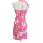 Vintage y2k Hawaiian Floral Halter Dress Pink Size undefined Photo 4