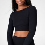 Fabletics NEW  BLACK RIBBED TOP XS Photo 0