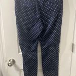 Old Navy High rise Side Zip Navy Polka Dot Pixie Pants Sz 12 VGUc Photo 2