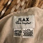 FLAX Jeanne Engelhart Woven Linen Short Sleeve Boho Tunic Shirt Top Blouse Lagenlook Cream Beige Photo 2