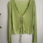 Zaful Tie Front Flounce Sleeve Crop Blouse Womens Size Small Photo 5