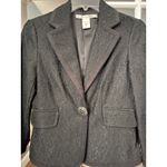 Diane Von Furstenberg Vintage  DVF Black Lace Blazer formal crystal button Size 0 Photo 3