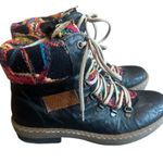 Rieker Felicitas Black Leather Lace Photo 3