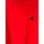 Halston | S | Top Blouse Short Sleeve Crewneck Tshirt Red Logo Designer Womens Photo 1