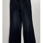 Elle  Wide Leg Jeans Women 2 Tall Low Rise Flare Stretch Blue Denim Pant *No belt Photo 0