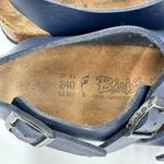 Birkenstock  Gizeh Navy Blue Leather Ankle Strap Sandals Size 37 US 7 Photo 2