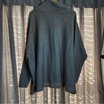 Calvin Klein NWT Tan Leather Buckle Cowl Neck Poncho Sweater Large/Extra Large Photo 9