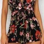 Hello Molly Black floral Romper Photo 0