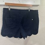 Crown & Ivy Women's Textured Scalloped Shorts Shelby Navy Blue Sz 16 Photo 1