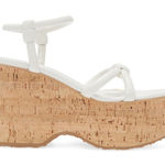 Gianvito Rossi  Alma Knotted Leather Ankle-Strap Platform Sandal Size 38 Photo 0