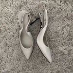 Guess Ivory Slingback Snake Skin Heels Size 7.5 Photo 1