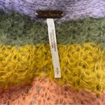 Free People See The Rainbow Wool Alpaca Eyelash Oversized Sweater Size Small Photo 9