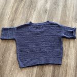 Mossimo Supply Co Mossimo target open weave crochet style knit blue short sleeve sweater XS Photo 5