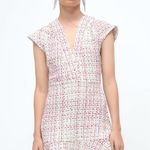 ZARA  Textured Weave Tweed Dress With Ruffles Photo 1