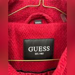 Guess NWOT Asymmetrical Button Front Wool Peacoat Women's M Red Wing Collar Photo 1