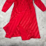 vintage 80 HR Paris Milan New York Silk Dress Red Striped Vintage Belted Size 10 Photo 9