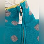 Neve 1/4 Zip Sweater Merino Wool Blend Womens Pullover XS Nordic Ski Artsy Blue Photo 3