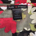 Y2K Faith Love Passion Top Womens Large Floral Retro Sheer Short Sleeve V Photo 8