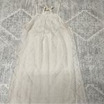 Roxy  Crochet Beachy Halter Maxi Slit Dress Boho Bridal Bachelorette Size M Photo 5