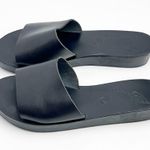 ANCIENT GREEK SANDALS Black Leather Slip On Mule Slide Sandals, Size 10 Photo 3