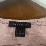 Ann Taylor pinstripe ruffle neck blouse Photo 3