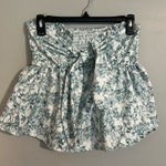 SheIn  White and Green Floral Top Photo 0