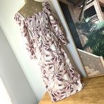 House of Harlow Leaf Print Midi, High Slit Photo 2